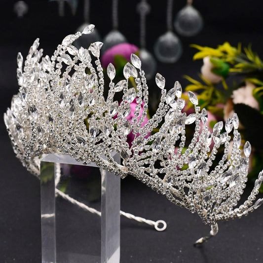 Silver Headwear Beauty Luxury Rhinestones Crown Creative Wedding Hair Crown